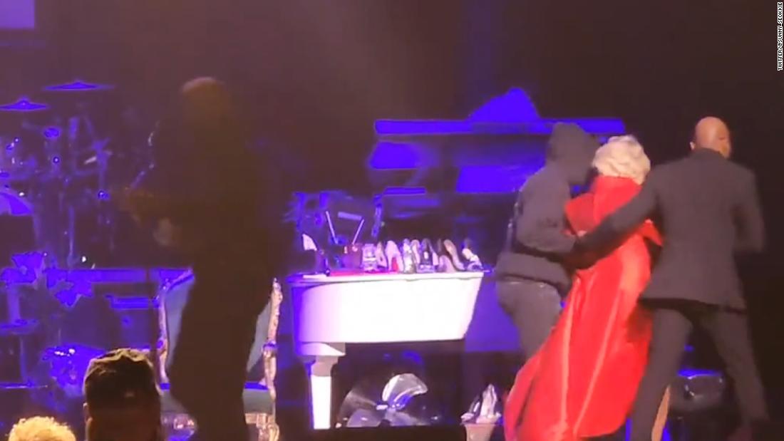 Patti LaBelle is rushed off the stage during a concert in Milwaukee due to a bomb threat