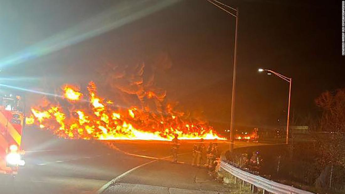 Truck fire shuts major Maryland highway weeks after deadly tanker fire in the region