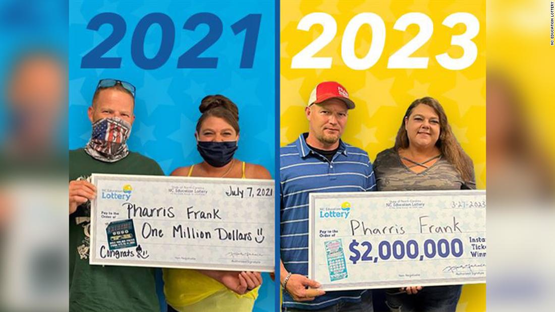 North Carolina man wins $2 million lottery after winning $1 million years before
